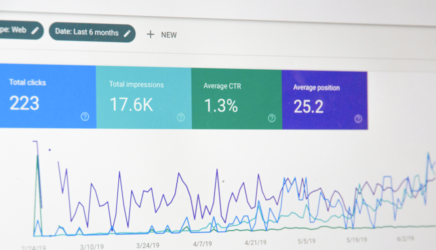 Google Search Console report displaying clicks, impressions, CTR, and ranking — highlighting the impact of website design and SEO alignment on visibility and engagement.
