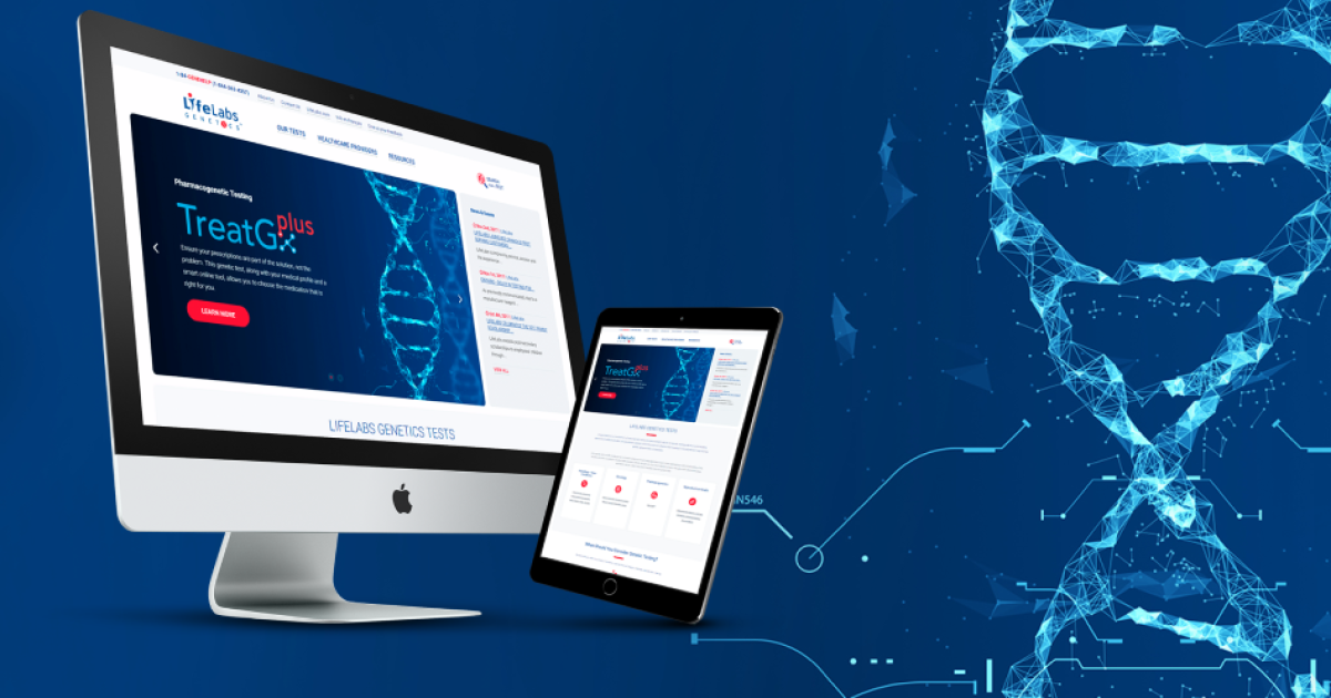 site design for LifeLabs Convergine Corp.