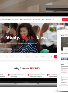 Website design for IELTS Latin America