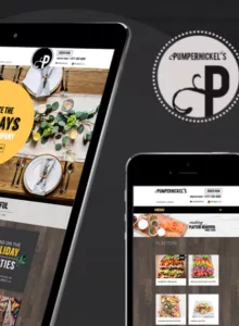 E-commerce website design for Pumpernickel's