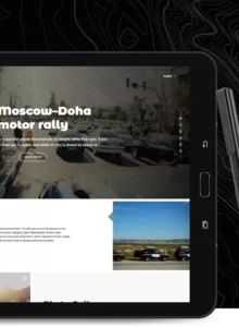 Website design for The Moscow–Doha motor rally