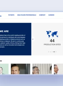 Website design for Fresenius Medical Care