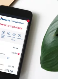 Custom shopping cart development for LifeLabs
