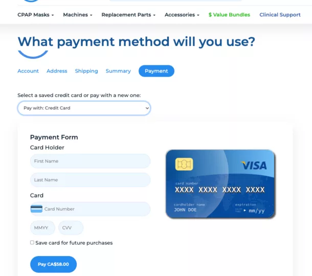 Cpapmart payment