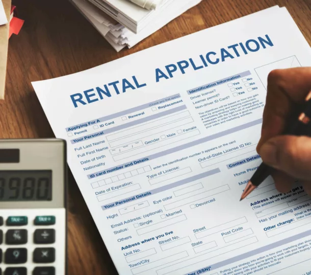 Rental application form financial concept convergine 1