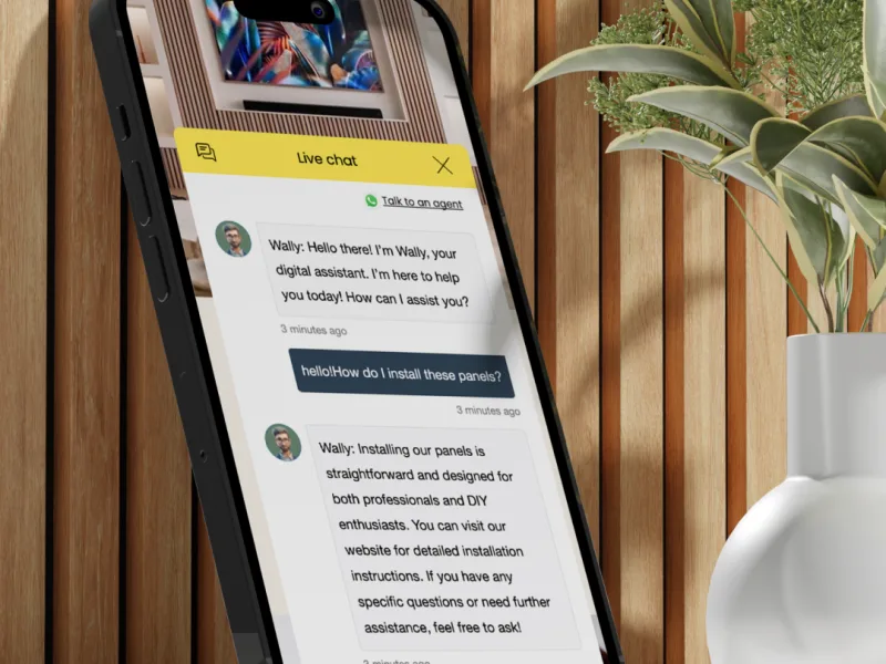 Application development for WallTerra AI Chatbot