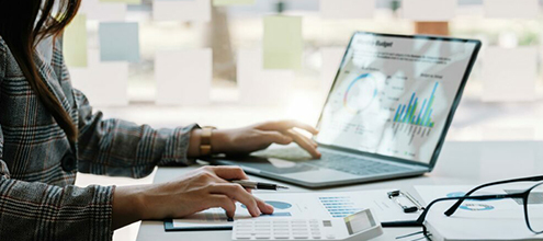 Bookkeeper financial inspector hands making analyst report calculating home finances investment economy saving money insurance concept