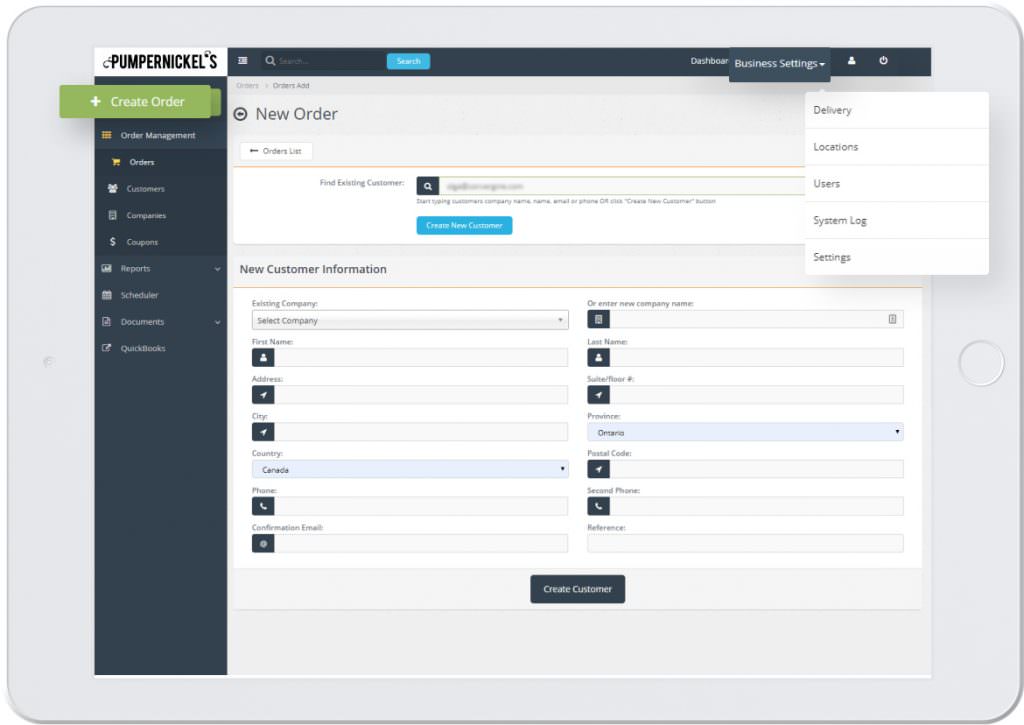 The Pumpernickel's displayed on the screen, showcasing its features and functionalities in a user-friendly manner.