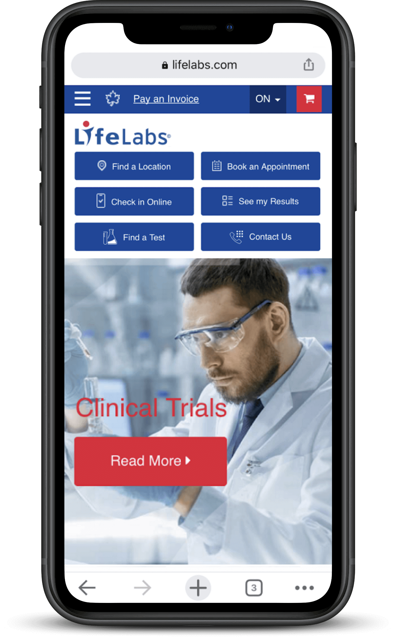 A modern website design for Life Labs showcasing custom web apps with a user-friendly interface and vibrant visuals.