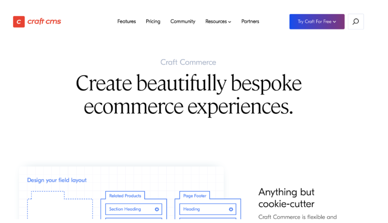 A preview of the golfforremer ecommerce theme showcasing its responsive design and the benefits of craft commerce.